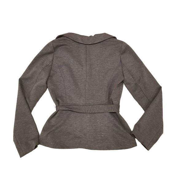 Sandro Sportswear Gray Belted Short Jacket Women's Size S - Picture 2 of 9